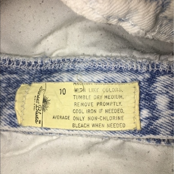 Vintage SUNSET BLUES High Waist Acid Wash Shorts - Picture 6 of 8